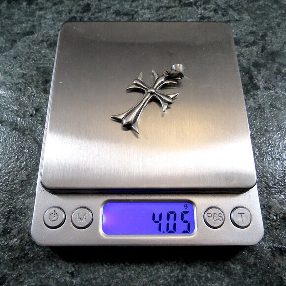 Solid 925 Sterling Silver Maltese Cross Pendant, Gothic Biker Jewelry for Men - Picture 9 of 9